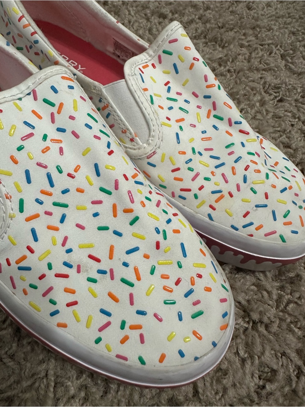 Sperry Sprinkle Slip-On Shoes - White with Multicolor Sprinkles - Picture 4 of 11